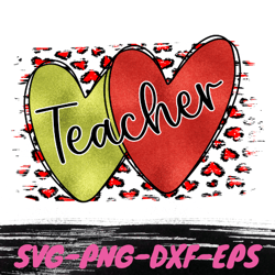 teacher hearts retro valentines day svg , retro valentine eps, groovy valentine dxf , varsity png