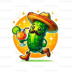 funny pickle dancing, funny pickle png clipart, funny t-shirt design, sublimation design, cucumber clipart