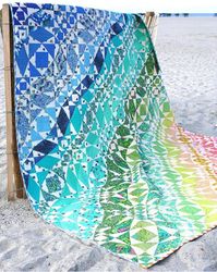 tula pink rainbow waves quilt - downloadable pdf