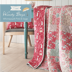 tilda windy days whimsy quilt pink