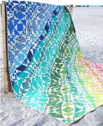 tula pink rainbow waves quilt - downloadable pdf