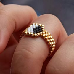 pdf tutorial beaded signet ring bead peyote ring bead ring pattern