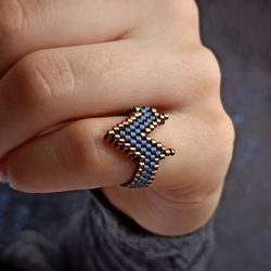 pdf tutorial bead arrow ring | jewelry diy | weave bead arrow pattern | beading arrow ring