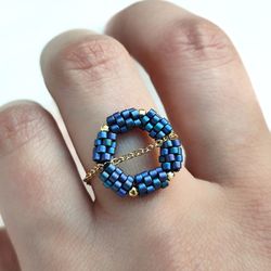 pdf tutorial beaded circle chain ring