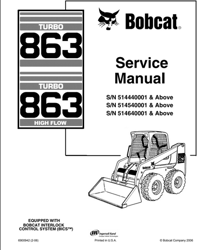 bobcat 863 863h skid steer service repair pdf instant download original factory service repair manual