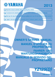 yamaha yz125(d) owner's service manual pdf