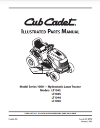 hydrostatic lawn tractor illustrated parts manual pdf