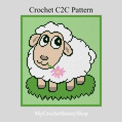 crochet c2c lamb graphgan blanket pattern pdf download