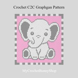 crochet c2c baby elephant blanket pattern pdf download