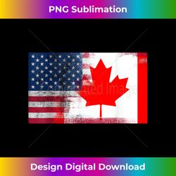 canadian american half canada half america flag - urban sublimation png design - elevate your style with intricate details