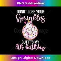 8th donut birthday party unicorn eight year old sweet girl - chic sublimation digital download - challenge creative boundaries