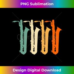 retro marching band baritone saxophone - bohemian sublimation digital download - elevate your style with intricate details