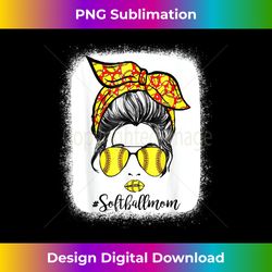 bleached softball mom softballmom messy bun hair bandana - bohemian sublimation digital download - lively and captivating visuals