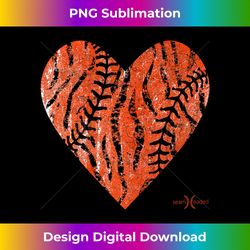 tiger baseball heart - deluxe png sublimation download - channel your creative rebel