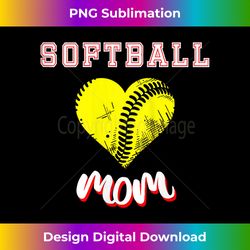 s softball mom  softball heart - eco-friendly sublimation png download - chic, bold, and uncompromising
