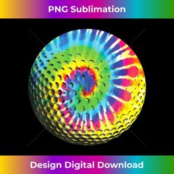 cute tie dye golf  funny rainbow colored ball - timeless png sublimation download - crafted for sublimation excellence