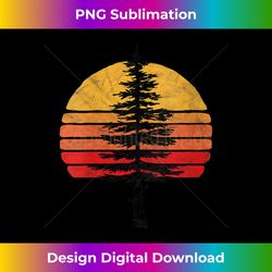 s retro sun minimalist white pine tree illustration graphic - eco-friendly sublimation png download - channel your creative rebel