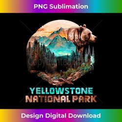 yellowstone national park alaska grizzly bear mountain hike - urban sublimation png design - spark your artistic genius