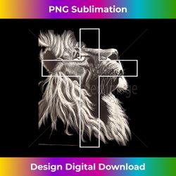 jesus lion of judah christian cross - edgy sublimation digital file - craft with boldness and assurance