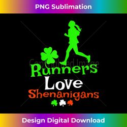 runners love shenanigans - 's st patricks day running - innovative png sublimation design - challenge creative boundaries