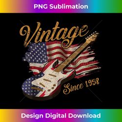 vintage since 1958 classic guitar lover 65 year old birthday - crafted sublimation digital download - ideal for imaginative endeavors