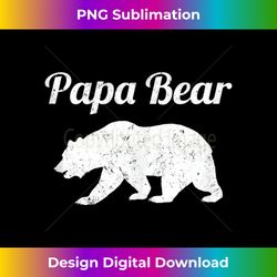 mens papa bear father's day dad distressed graphic print - sleek sublimation png download - immerse in creativity with every design