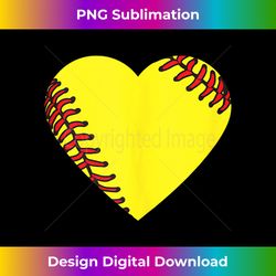 softball heart - sublimation-optimized png file - challenge creative boundaries