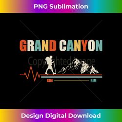 grand canyon national park - rim - rim - retro hiking - vibrant sublimation digital download - striking & memorable impressions