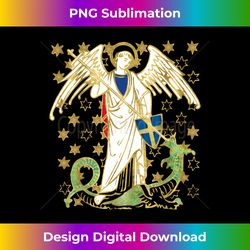 st. michael the archangel icon dragon catholic angel vintage - sleek sublimation png download - infuse everyday with a celebratory spirit