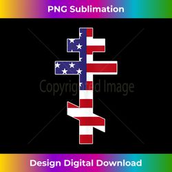 russian orthodox cross  usa american flag - sublimation-optimized png file - enhance your art with a dash of spice