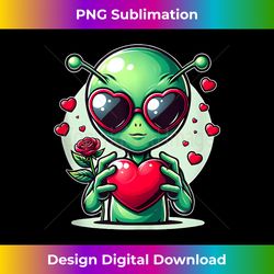 Cute alien Design I Steal Hearts Happy Valentines Day - Futuristic PNG Sublimation File - Elevate Your Style with Intric