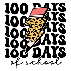 100 Days Of School Lightning Bolt SVG
