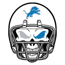 Retro Detroit Lions Skull Helmet SVG