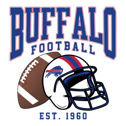 Buffalo Bills 1960 Football Helmet SVG Digital Download