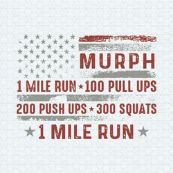 murph memorial day 1 mile run usa flag svg
