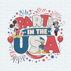 party in the usa disney friends png