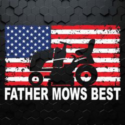 father mows best american flag svg