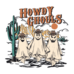 How Dy Ghouls Cowboy Ghost Western Halloween SVG File