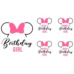 Birthday Girl SVG Disney Birthday SVG Minnie Mouse SVG Disney SVG