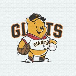 Winnie The Pooh San Francisco Giants Baseball SVG