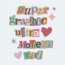 super graphic ultra modern girl png