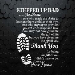 stepped up dad fathers day svg