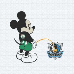 funny mickey boston celtics piss on dallas mavericks svg