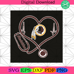 washington football heart stethoscope svg sport svg,nfl svg, nfl football, super bowl svg, super bowl 2024