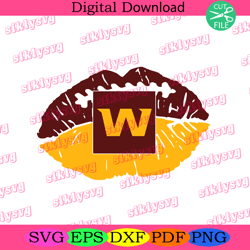 washington football team nfl lips svg sport svg, football svg,nfl svg, nfl football, super bowl svg, super bowl 2024