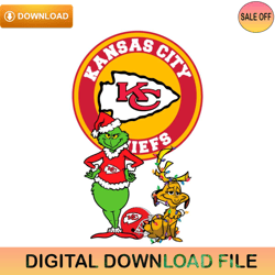 grinch and max kansas city chiefs svg digital ,nfl svg,nfl ,super bowl,super bowl svg,football