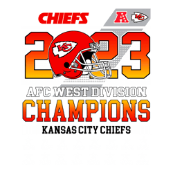 2023 Afc West Division Champions Kansas City Chiefs SVG