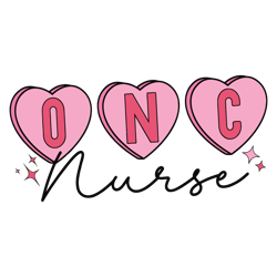 Oncology Onc Nurse Valentine Heart SVG