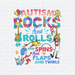 Autism Rocks And Rolls And Spins Dr Seuss PNG