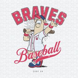 Blooper Mascot Braves Baseball Chop On SVG